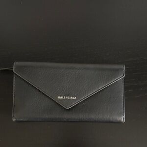 Balenciaga Black Envelope Card Wallet